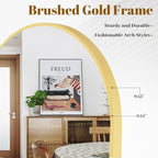 VooBang Arched Wall Mirror, 24 x 36 inch Arch Bathroom Mirror, Wall Mounted - Image 4