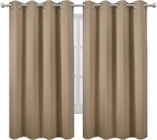 LEMOMO Natural Blackout Curtains 66 x 63 Inch Length/Set of 2 Curtain - Image 2