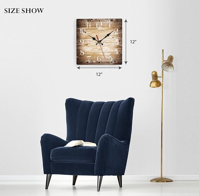 ArtSocket Wooden Wall Clock Silent Non-Ticking - Image 4