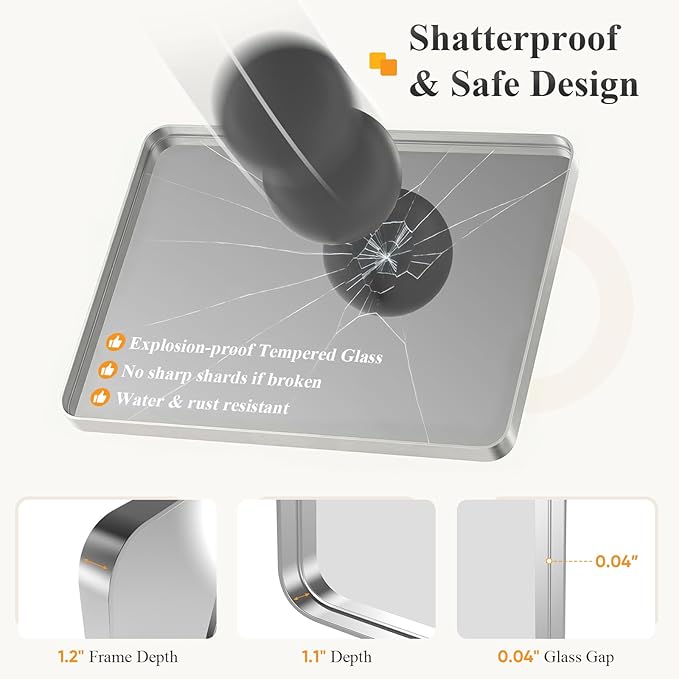NEWBULIG 22X30 Inch Bathroom Mirror - Image 4