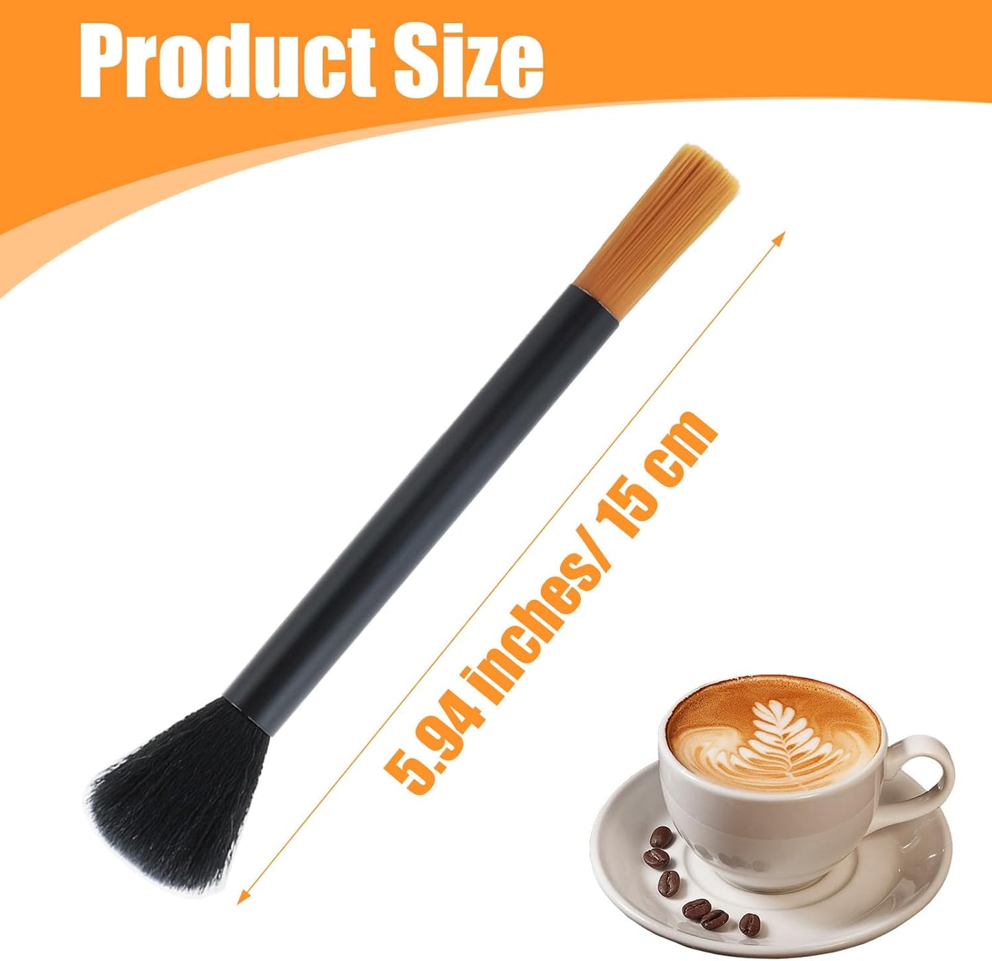 2 PCS Coffee Grinder Brush, Washable Grinder Cleaning Brushes/Plastic Barista Brush Head Espresso Machine Brushes for Barista Tools, Coffee Pot Cleaner, Kitchen Accessories