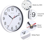 Wall Clock, 8 Inch Silent Sweep Movement Accurate Small Clocks Kitchen/Living - Image 4
