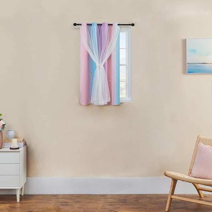 XiDi Purple Curtains for Bedroom, Curtain for Kids Room by Addsomecolortolife