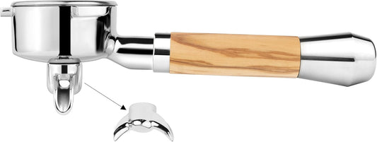 LILQ 54mm Spouted Portafilter Compatible with Breville Barista Express, Barista Pro, Bambino, and More –18-20g basket included (Olive Fusion, 54mm Breville Double Spouts)