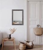 AAZZKANG Wall Mirror with Rectangle Wood Frame Rustic Decorative Hanging Mirrors - Image 5
