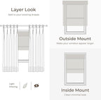 TWOPAGES Natural Woven Jute Roman Shades, Custom Cordless No Drill or Motorized - Image 7