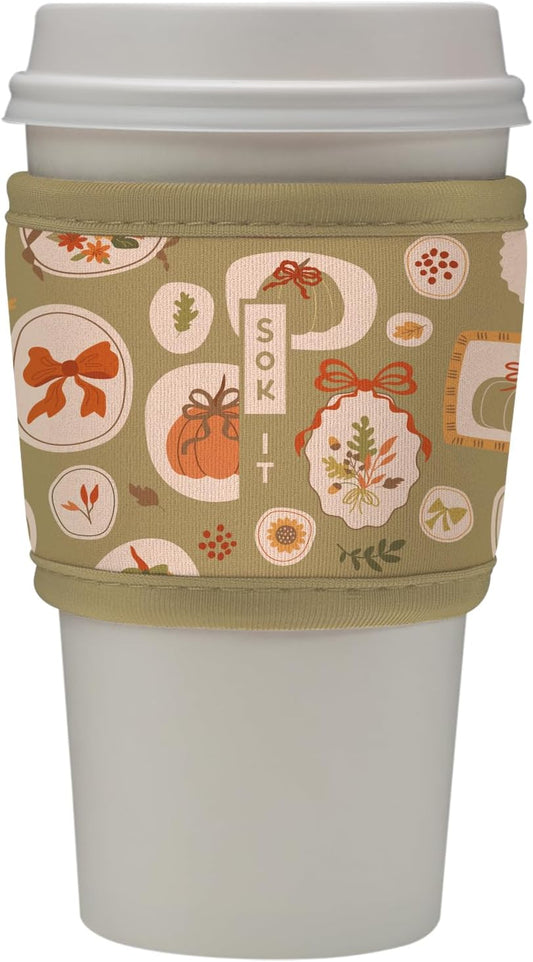 Sok It HotSok Coffee & Tea Reusable Insulated Neoprene Cup Sleeve (The Pumpkin Gallery)