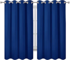 LEMOMO Royal Blue Blackout Curtains 66 x 63 Inch Length/Set of 2 Curtain - Image 2
