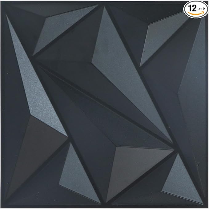 3D Wall Panel Diamond for Interior Wall Decor, Waterproof, Heat Resistant PVC by Unknown