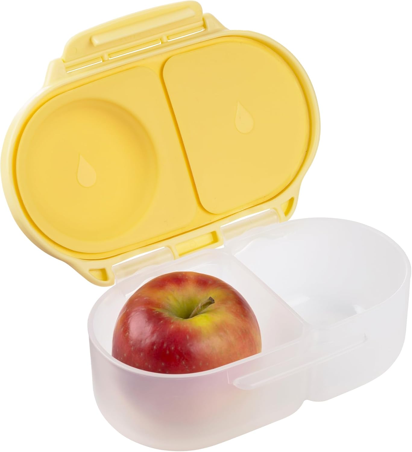b.box Snack Containers for Kids, Toddler Snack Box Container, Reusable Small Bento Box for Lunch, School & Travel, Leak Proof, BPA free, Dishwasher Safe, Ages 4 months+ (Lemon Twist, 12oz)