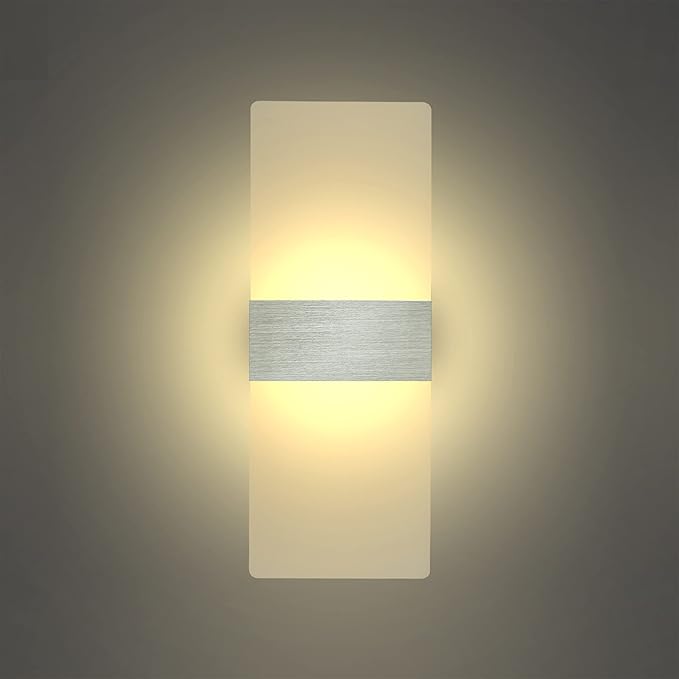 KICAAO Modern Wall Sconces Set of Two, Led Wall Light 10w, 2700k Warm Light Up - Image 2