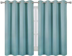 LEMOMO Stone Blue Thermal Blackout Curtains/52 x 45 Inch/Set of 2 Panels Room - Image 2