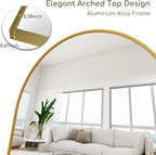 Prywot Arched Floor Mirror, 57 "x 20" Full Length Mirror Wall Mirrors Hanging - Image 7