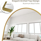 Prywot Arched Full Length Mirror, Modern Full Body Mirrors - Image 7