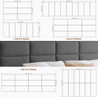 IFNOW Wall Mounted Upholstered Headboard King, 3D Peel and Stick Soundproof - Image 6