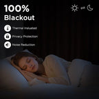 CUCRAF Blackout Curtains 90 inch Length 2 Panels Set, Rod Pocket Room Darkening - Image 2