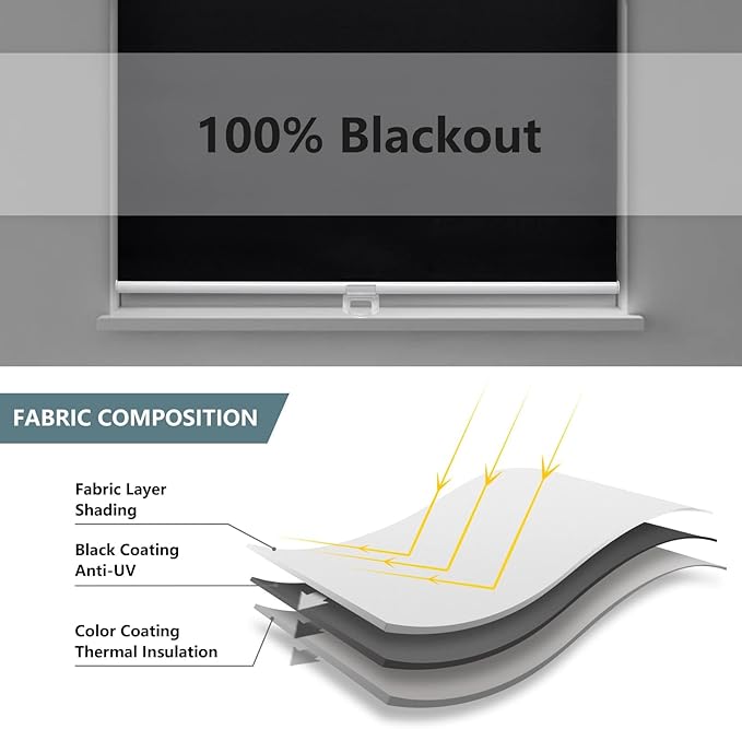 Cordless Roller Shades Blackout Blinds - Image 3