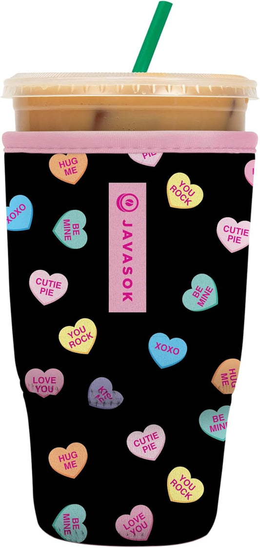 Sok It JavaSok Iced Coffee & Cold Soda Insulated Neoprene Cup Sleeve (Sweet Notes, Large: 30-32oz)