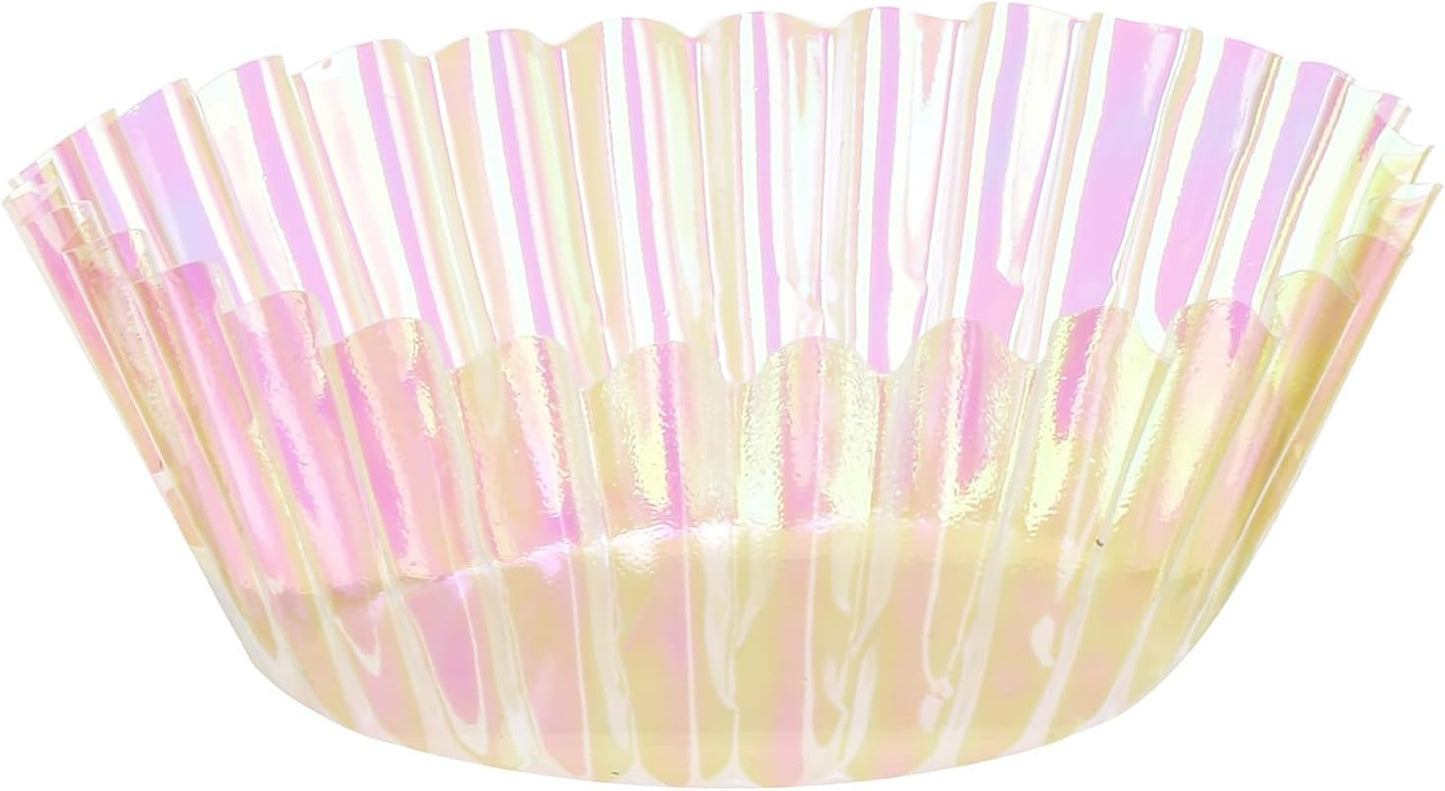 Iridescent Pink Cupcake Liners Wrappers Baking Cups Cupcake 100-Count Food Grade Gradient Design
