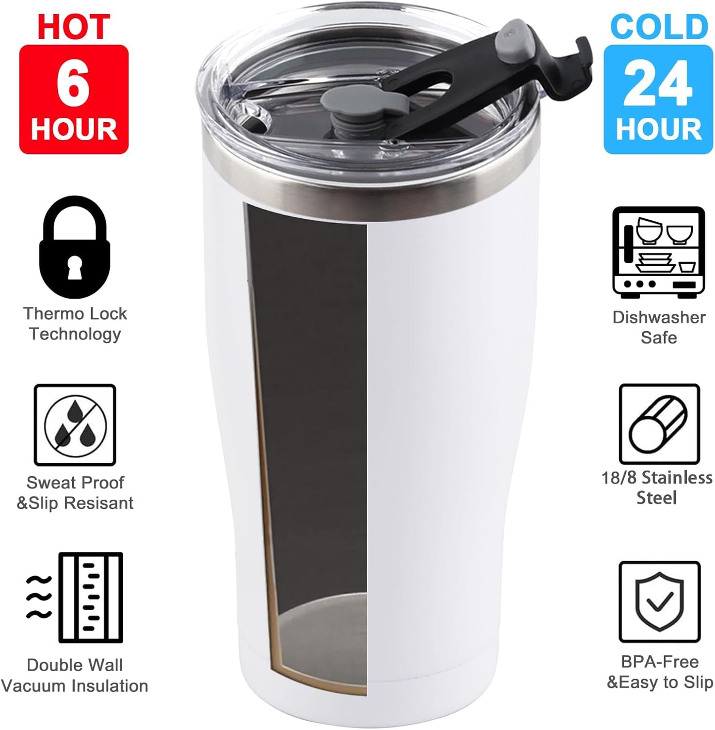 12 Pack 30oz Stainless Steel Tumblers Bulk Reusable Travel Mugs with Lid, Double Wall Powder Coated Coffe Cup for Home, Office, Outdoor Suitable for Vehicle Cup Holders