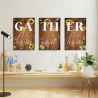 GUBIYU Rustic Farmhouse Dining Room Decor Cute Gather Signs - Image 3