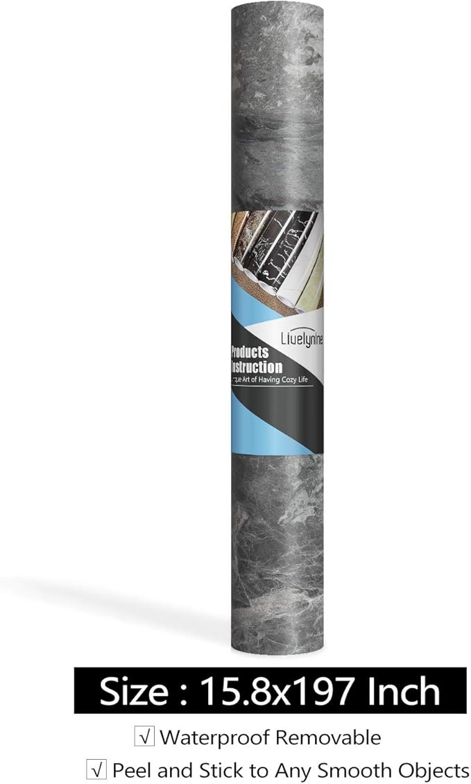 Livelynine 15.8X394 Inch Textured Concrete Wallpaper Peel and Stick Mural - Image 7