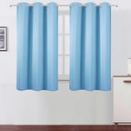 LEMOMO Sky Blue Blackout Curtains 42 x 54 Inch Length Set of 2 Panels Grommet by Lemomo