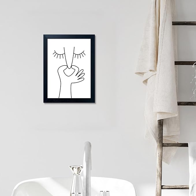 Framed Black and White Bathroom Wall Art Funny Bathroom Wall Decor Signs Bad - Image 7