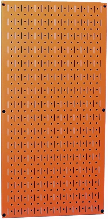 Wall Control Pegboard 32in x 16in Orange Metal Pegboard Tool Board Panel by Wall+Control