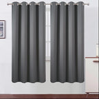 LEMOMO Blackout Curtains 66 x 72 Inch Long Frost Grey Curtains Set of 2 Panels by Lemomo