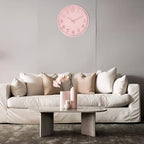 HZDHCLH Pink Wall Clocks Battery Operated, 12 inch Silent Non Ticking Modern - Image 4
