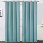 LEMOMO Blackout Curtains 52 x 108 inch/Stone Blue Curtains Set of 2 by Lemomo