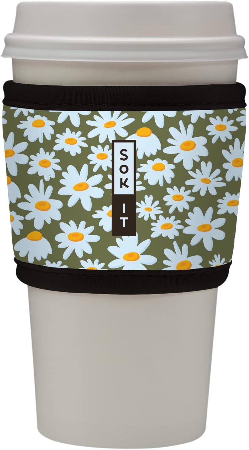 Sok It HotSok Coffee & Tea Reusable Insulated Neoprene Cup Sleeve (Chamomile China)