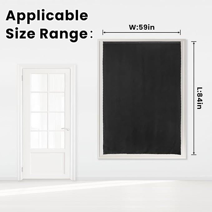 Adhesive Blackout Curtains- Self Stick Shades Window Blinds Curtains No Rod - Image 7