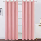 LEMOMO Blackout Curtains 52 x 120 Inch Long Pink Curtains Set of 2 Panels Room by Lemomo