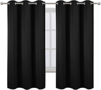 LEMOMO Blackout Curtains 42 x 63 inch/Black Curtains Set of 2 Panels/Thermal - Image 2
