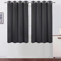 LEMOMO Blackout Curtains 66 x 54 Inch Long Dark Grey Curtains Set of 2 Panels by Lemomo