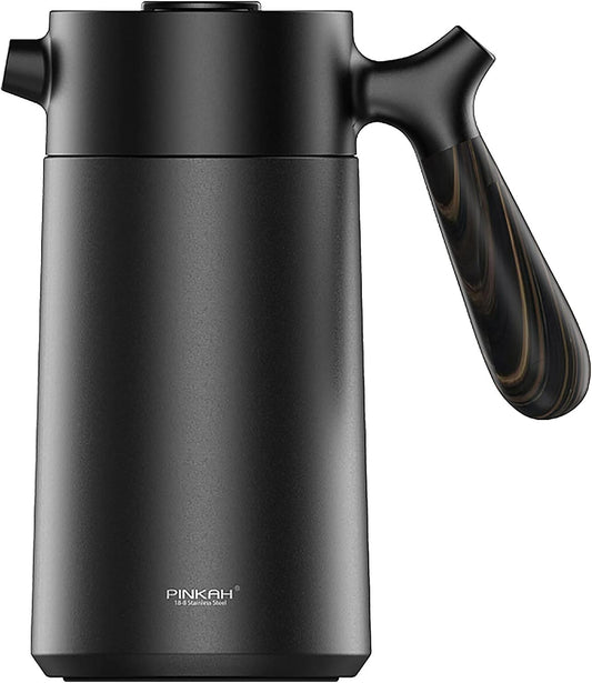 Stainless Steel French Press Coffee Maker, Double Walled Insulated Coffee & Tea Maker with Filter (Matte Black, 32 Ounce)