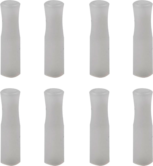 pson 8Pcs Silicone Straw Tips, Food Grade Reusable Anti-Scald/Cold Straw Covers Fit for 6mm Stainless Steel Straws(White)