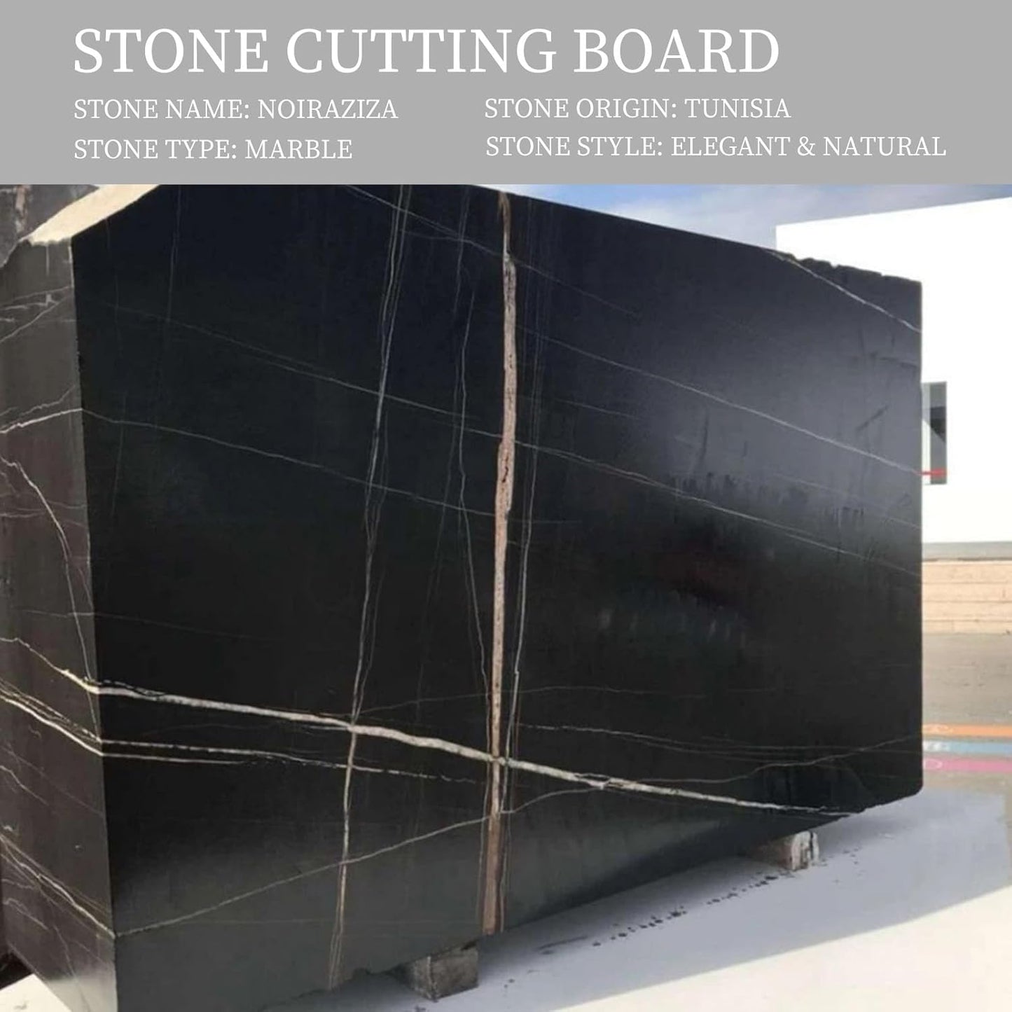 Koville Natural Marble Cutting Board for Kitchen, 11inch Round Hand Crafted Marble Slab for Cheese, Charcuterie, Pastry Board - Wedding Gift, House Warming Gift(NOIRAZIZA)