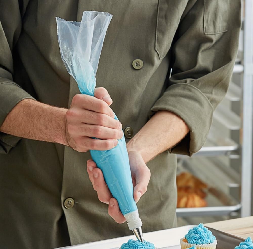 Soro Essentials- 18" Disposable Pastry Bag Pack of 100- Anti Burst Thickened Disposable Icing Piping Pastry Bags Non-Slip Decorating Bags Ideal for Cakes and Cookies Decoration for Home Restaurant