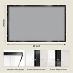 Koonmi Black Mirrors for Wall, 30x48 Inch Bathroom Mirror, Rectangular Wall - Image 2