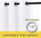 NICETOWN White Room Darkening Curtain 78 inch Length - Image 3