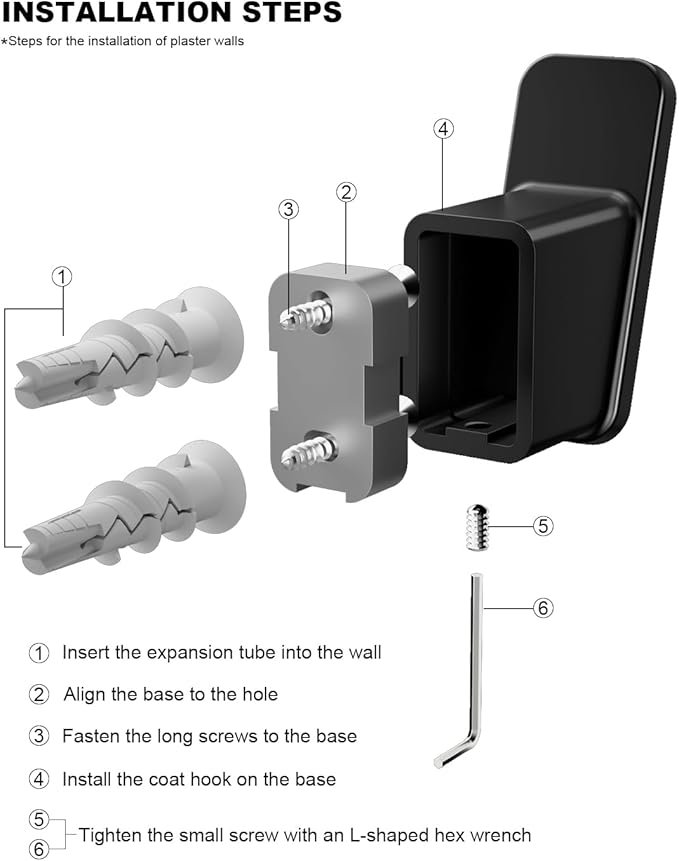 4-Pack Matte Black Towel Hook for Bathroom, Robe Coat Hook, Heavy Duty Wall - Image 8