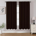 CUCRAF Blackout Curtains 54 inch Length 2 Panels Set, Rod Pocket Room Darkening by CUCRAF