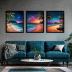 Beach Sunset Black Framed Wall Art - Image 7