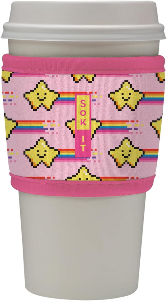 Sok It HotSok Coffee & Tea Reusable Insulated Neoprene Cup Sleeve (Super Star)