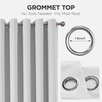 Joydeco Blackout Patio Sliding Door Curtains 84 Inches Long, Grommet Privacy - Image 7