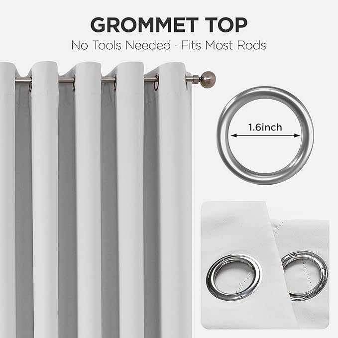 Joydeco Blackout Door Curtain for Doorway Privacy 78 Inches Long, Grommet - Image 9