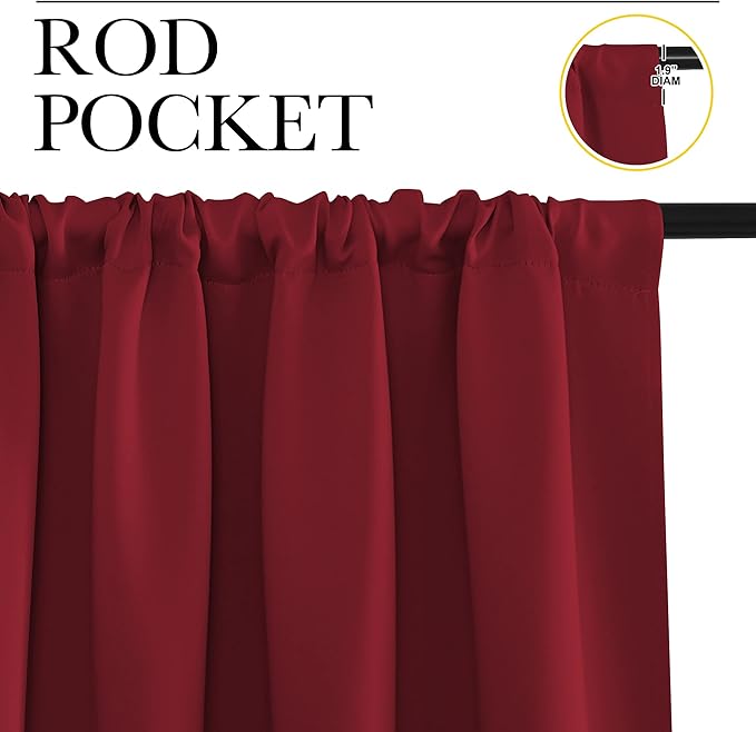 NICETOWN 50inch Curtains for Small Windows, Thermal Insulated Privacy Short - Image 3